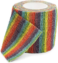 Self Adhesive Bandage Wraps, Cohesive Tape, Rainbow Colors (2 in x 5 Yards, 6 Pack)